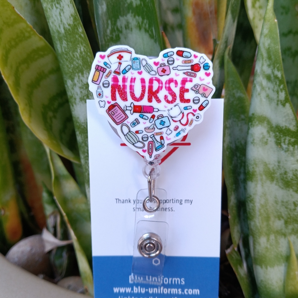 Nurse badge reel holder